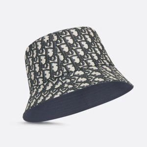 Dior Reversible Teddy-D Small Brim Bucket Hat in Navy